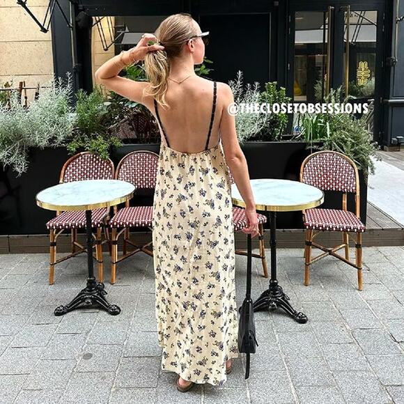 ZARA Combination Maxi Slip Dress NWT - Picture 2 of 11